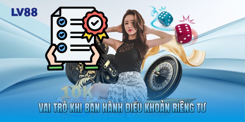 Vai trò khi ban hành điều khoản riêng tư